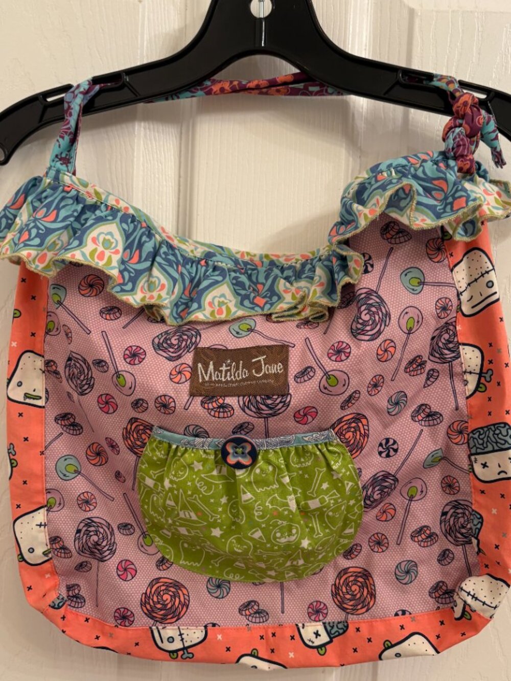 Matilda Jane Joey Hobo Bag Halloween-Themed Candy Print Reversible